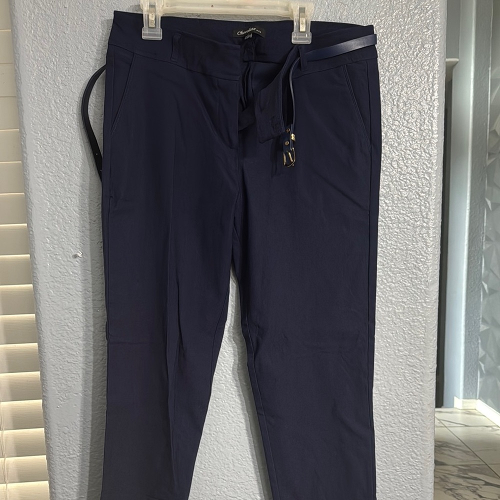 Blue Dress Jeans with Tailored Fit and Straight Leg
